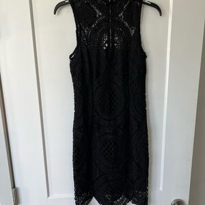 Charlotte Russe Black Halter Sheath Midi Dress